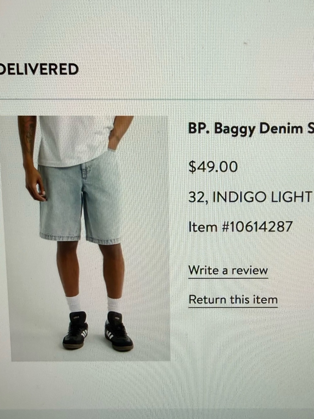 bp Light Indigo Baggy Denim Shorts